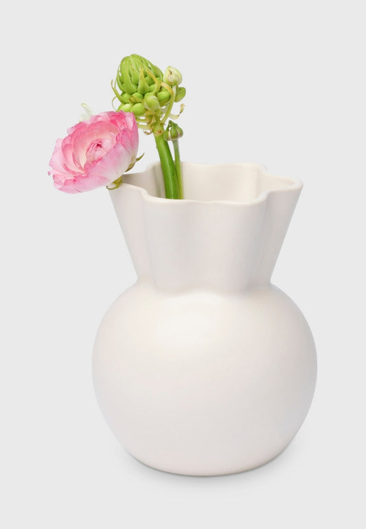 Vas Eva Stoer Nielsen 14 cm Vit