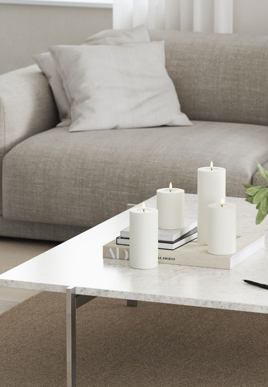 LED Blockljus Vit 7,5x15 cm