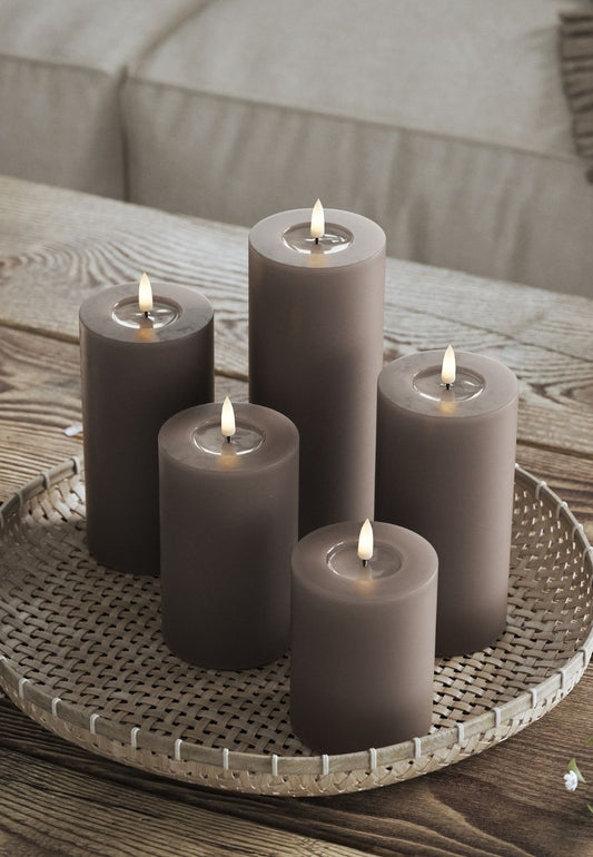 LED Blockljus Mocca 7,5x15 cm