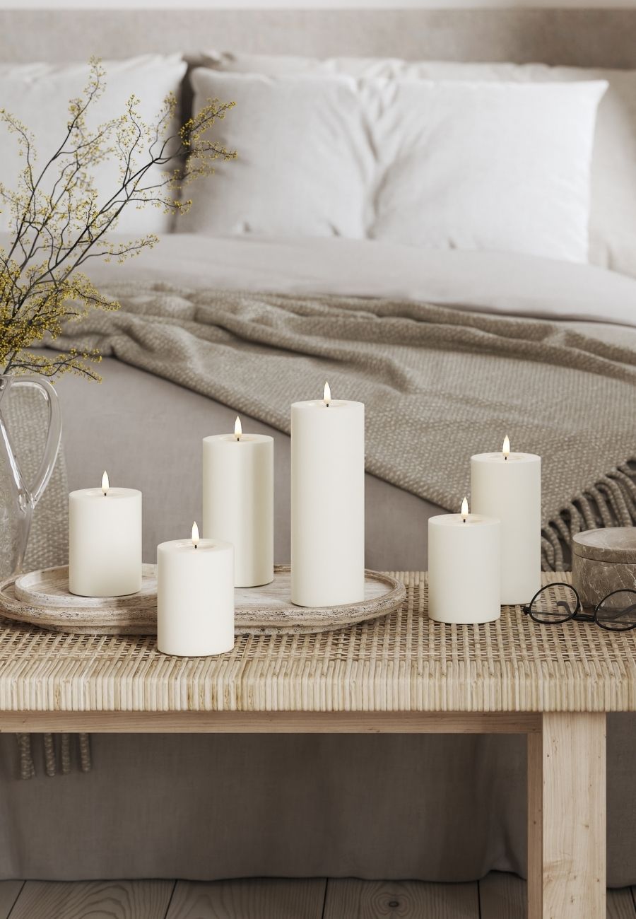 LED Blockljus Vit 7,5x15 cm