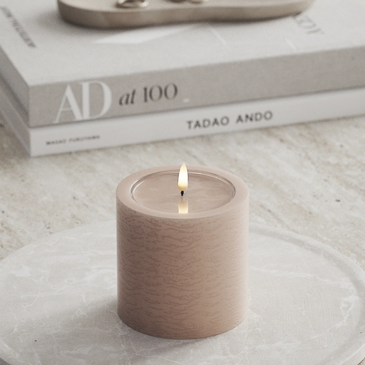 Unique LED Blockljus Rosa 10x10 cm