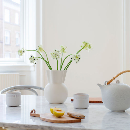 Vas Eva Stoer Nielsen 20 cm Vit