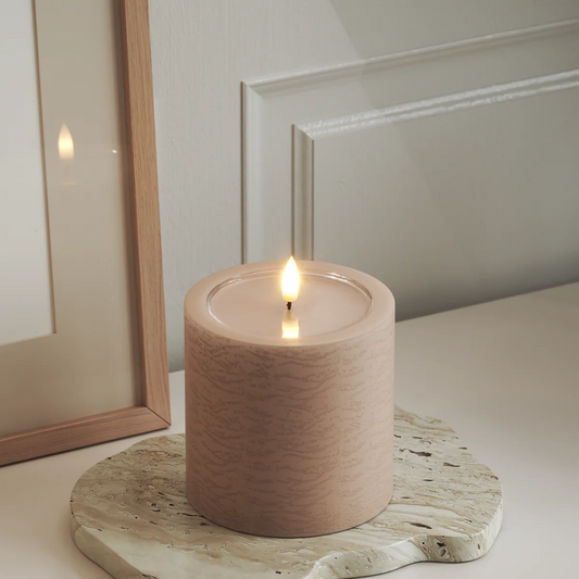 Unique LED Blockljus Rosa 10x10 cm