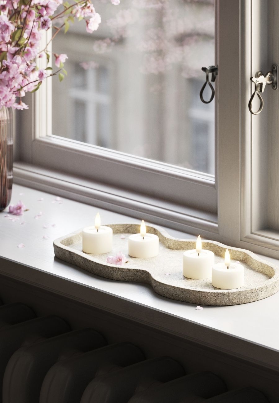 LED Värmeljus 4x4,5 cm Vit 2-pack