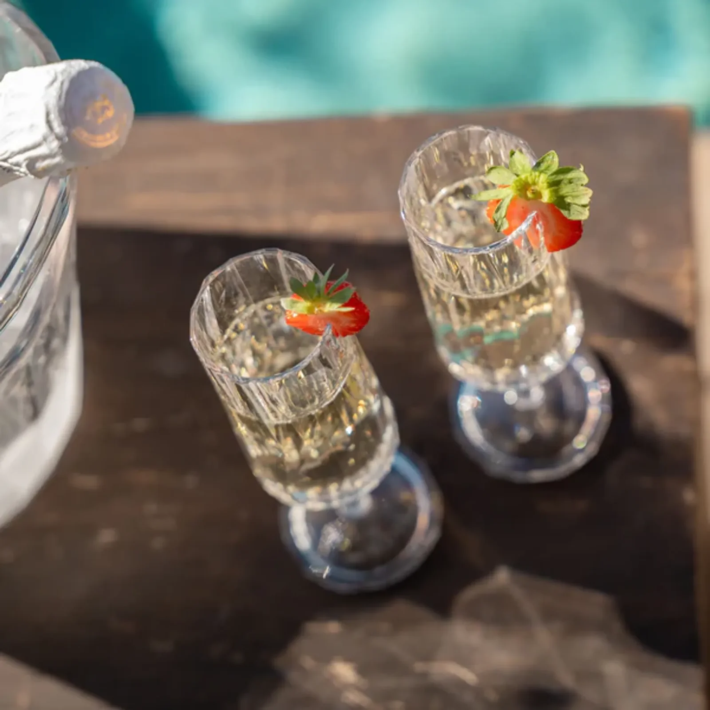 Champagneglas Koziol Superglas club no.14 plast 10 cl crystal clear 2-pack
