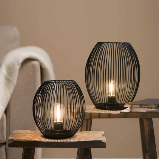 Casolare Lanterna 24 cm Svart med LED