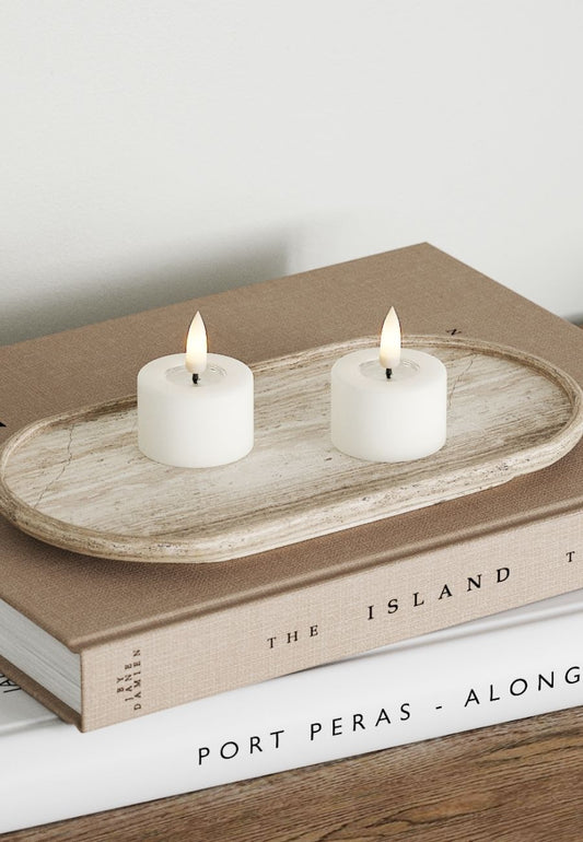 LED Värmeljus 4x5,5 cm Vit 2-pack