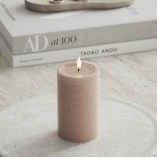 Unique LED Blockljus Rosa 7,5x12,5 cm