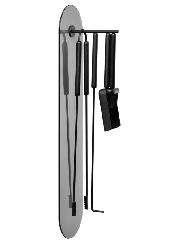 Ashi Kaminverktyg Vägg 86 cm Svart 5 Delar