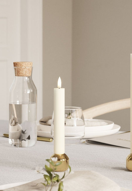 LED Kronljus 2,2x15 cm Cream 2-pack