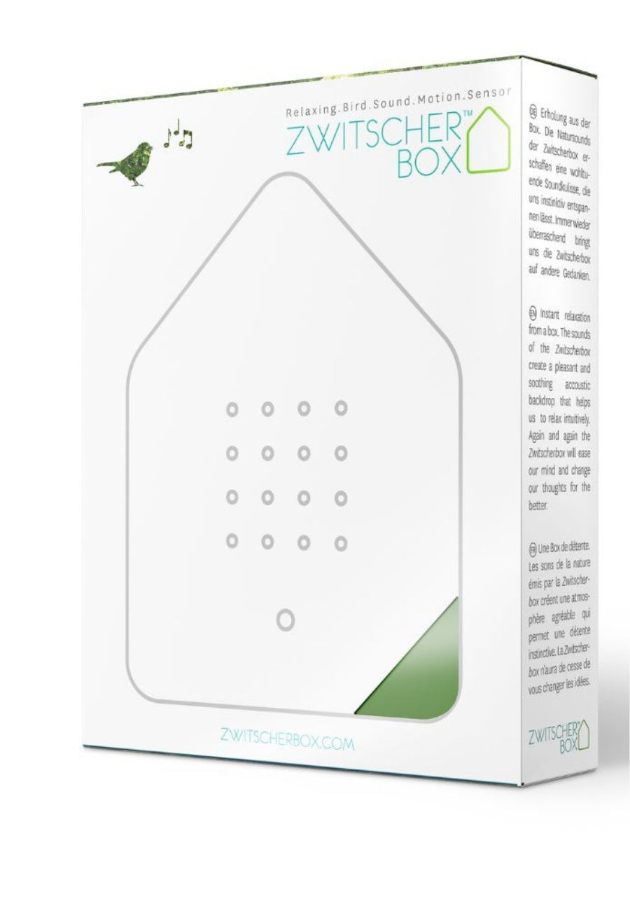 Zwitscherbox Speldosa Fågelkvitter Grön