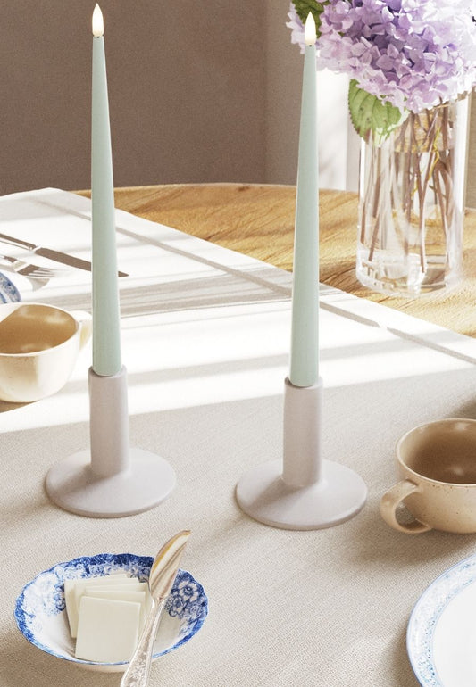 LED Kronljus Shiny 2,2x28 cm Sage Green 2-pack