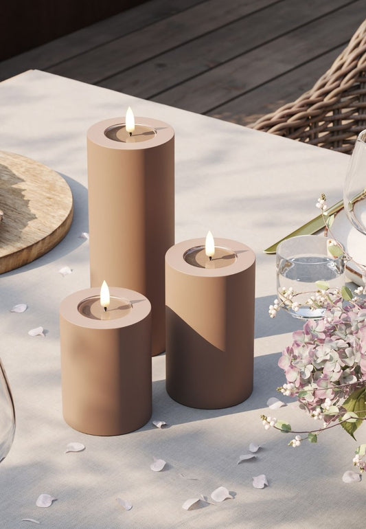 LED Blockljus Utomhus Mocca 10x15 cm