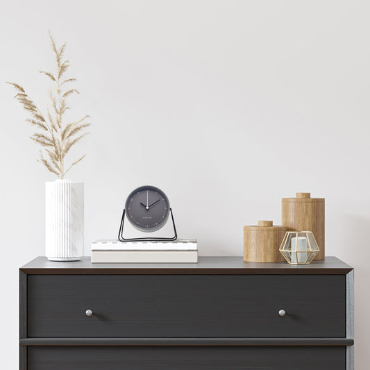 Berlin Bordsklocka 14 cm Grå