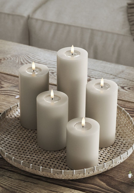 LED Blockljus Sand 5x12,5 cm