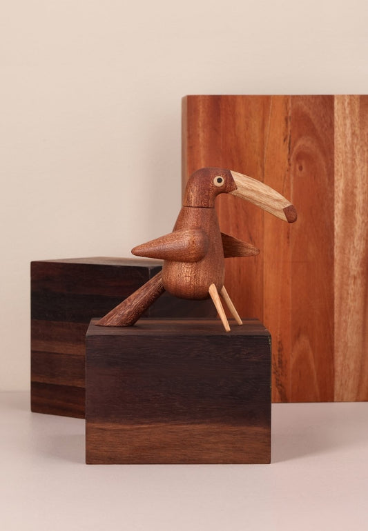 The Pepper Bird Small Trädekoration 9 cm Mahogny