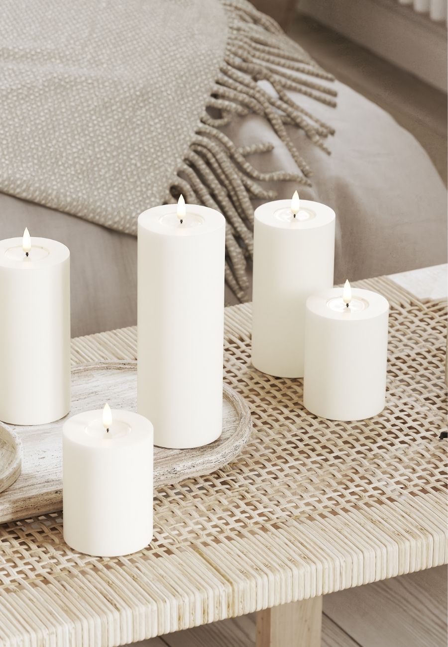 LED Blockljus Vit 7,5x10 cm