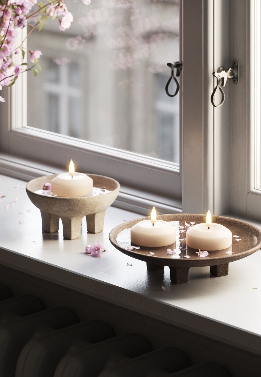 LED Flytande Värmeljus 6,1 cm Rosa 2-pack