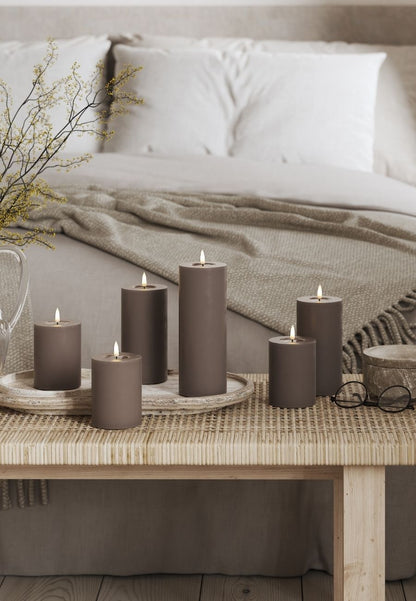 LED Blockljus Mocca 7,5x12,5 cm