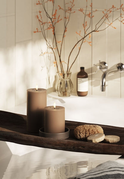 LED Blockljus Mocca 7,5x10 cm