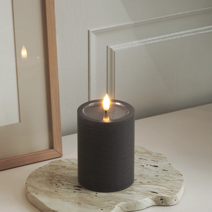 Unique LED Blockljus Mocca 7,5x10 cm