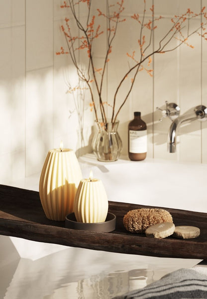 LED Ljus Stripe Cream 10x15 cm