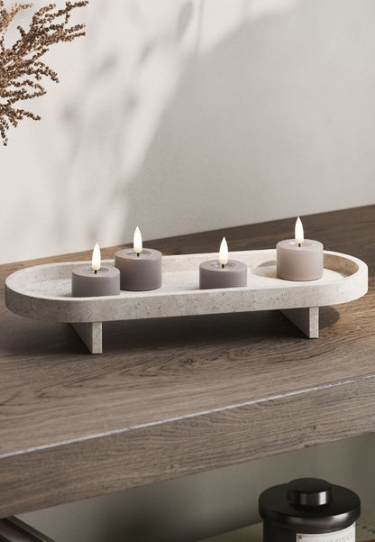 LED Värmeljus 4x4,5 cm Mocca 2-pack