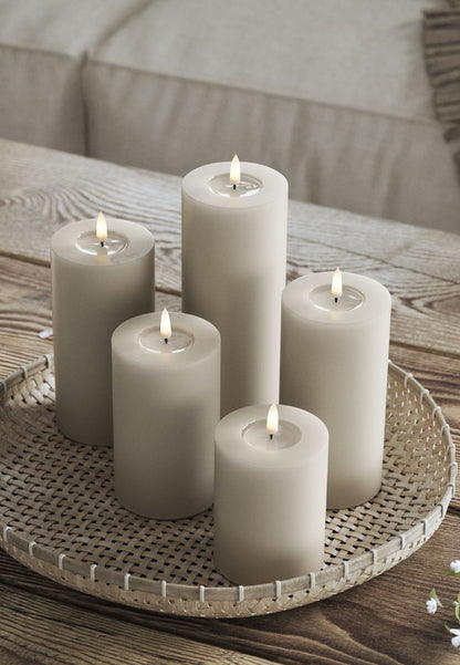 LED Blockljus Sand 5x15 cm