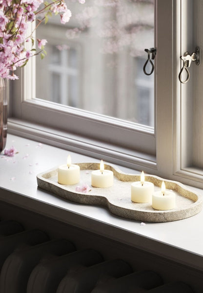 LED Värmeljus 6x4,5 cm Cream 2-pack