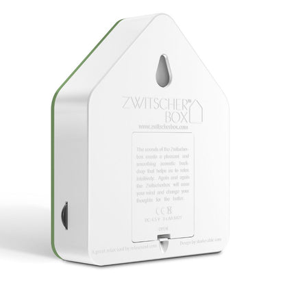 Zwitscherbox Speldosa Fågelkvitter Grön