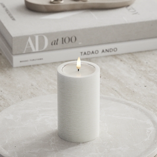 Unique LED Blockljus Vit 7,5x12,5 cm