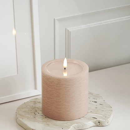 Unique LED Blockljus Rosa 10x10 cm