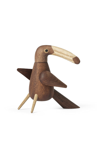 The Pepper Bird Small Trädekoration 9 cm Mahogny