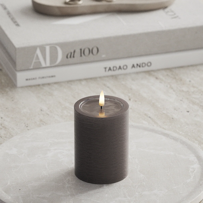 Unique LED Blockljus Mocca 7,5x10 cm