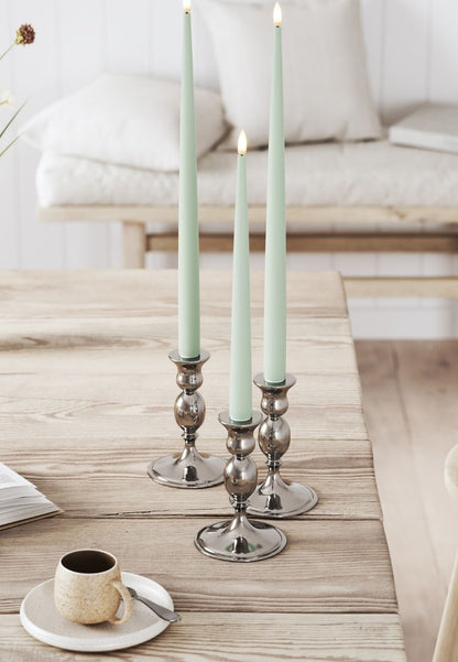 LED Kronljus Shiny 2,2x38 cm Sage Green 2-pack