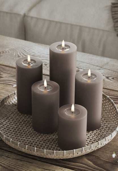 LED Blockljus Mocca 7,5x15 cm