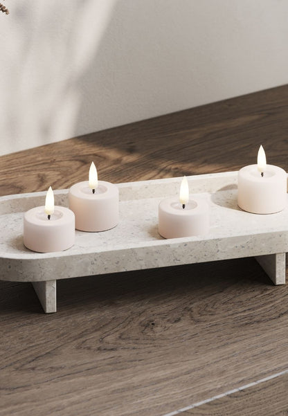 LED Värmeljus 6x4,5 cm Rosa 2-pack