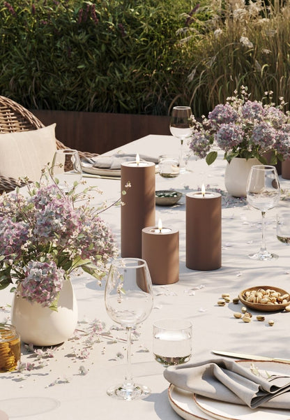 LED Blockljus Utomhus Mocca 7,5x12,5 cm