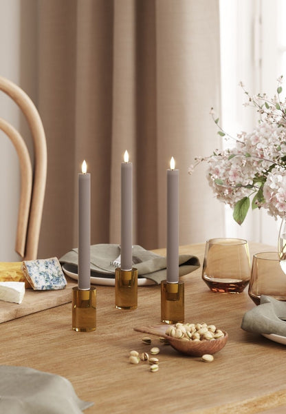 LED Kronljus 2,2x24 cm Mocca 2-pack