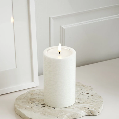 Unique LED Blockljus Vit 7,5x12,5 cm