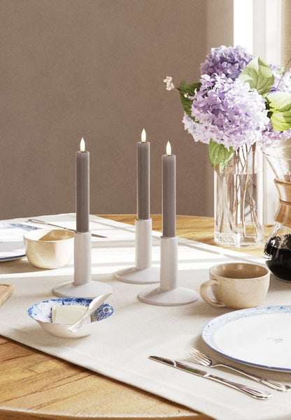 LED Kronljus 2,2x15 cm Mocca 2-pack