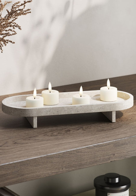 LED Värmeljus 6x4,5 cm Cream 2-pack