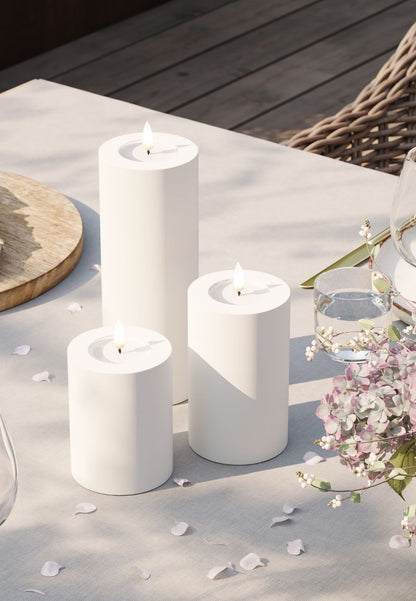 LED Blockljus Utomhus Vit 7,5x20 cm