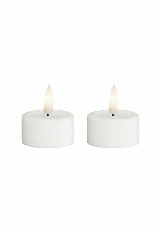LED Värmeljus 4x4,5 cm Vit 2-pack