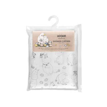 Mumin Duschdraperi 180x200cm Vit