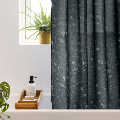 Mumin Duschdraperi 180x200cm Svart