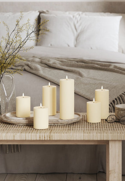 LED Blockljus Cream 10x10 cm