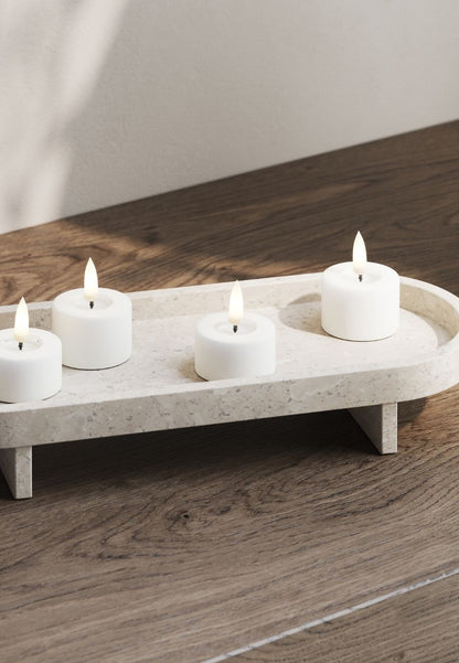 LED Värmeljus 4x5,5 cm Vit 2-pack