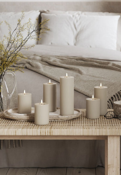 LED Blockljus Sand 7,5x15 cm