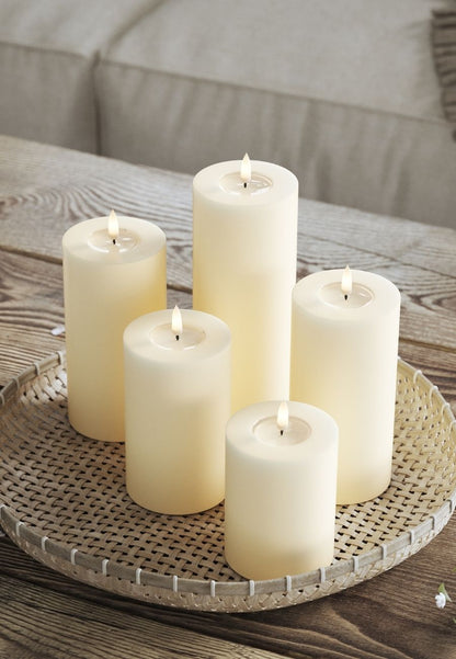 LED Blockljus Cream 7,5x12,5 cm